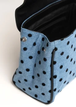 Bauletto Brenda denim pois