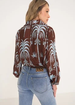 Blusa Bernie stampata con colletto