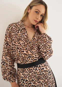 Blusa Brigida stampata con colletto