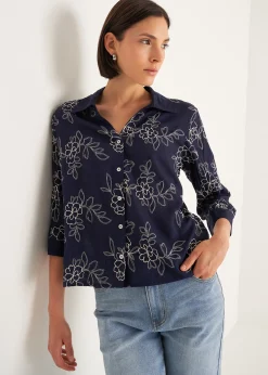 Camicia Callie con ricamo floreale