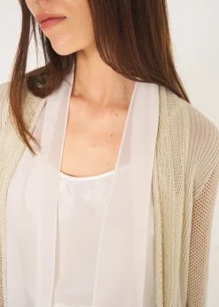 Cardigan Caren in filo con cinta