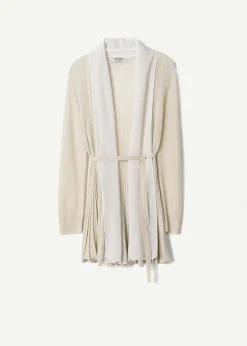 Cardigan Caren in filo con cinta