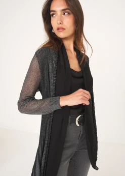 Cardigan Caren in filo con cinta