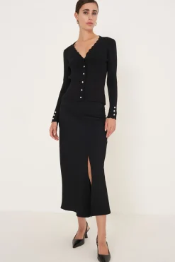 Cardigan Cher con bottoni perla