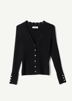 Cardigan Cher con bottoni perla