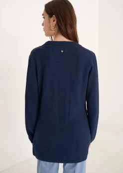 Cardigan Coral Midnight in filo