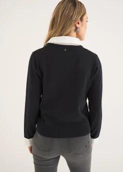 Cardigan Crazy con dettagli camicia