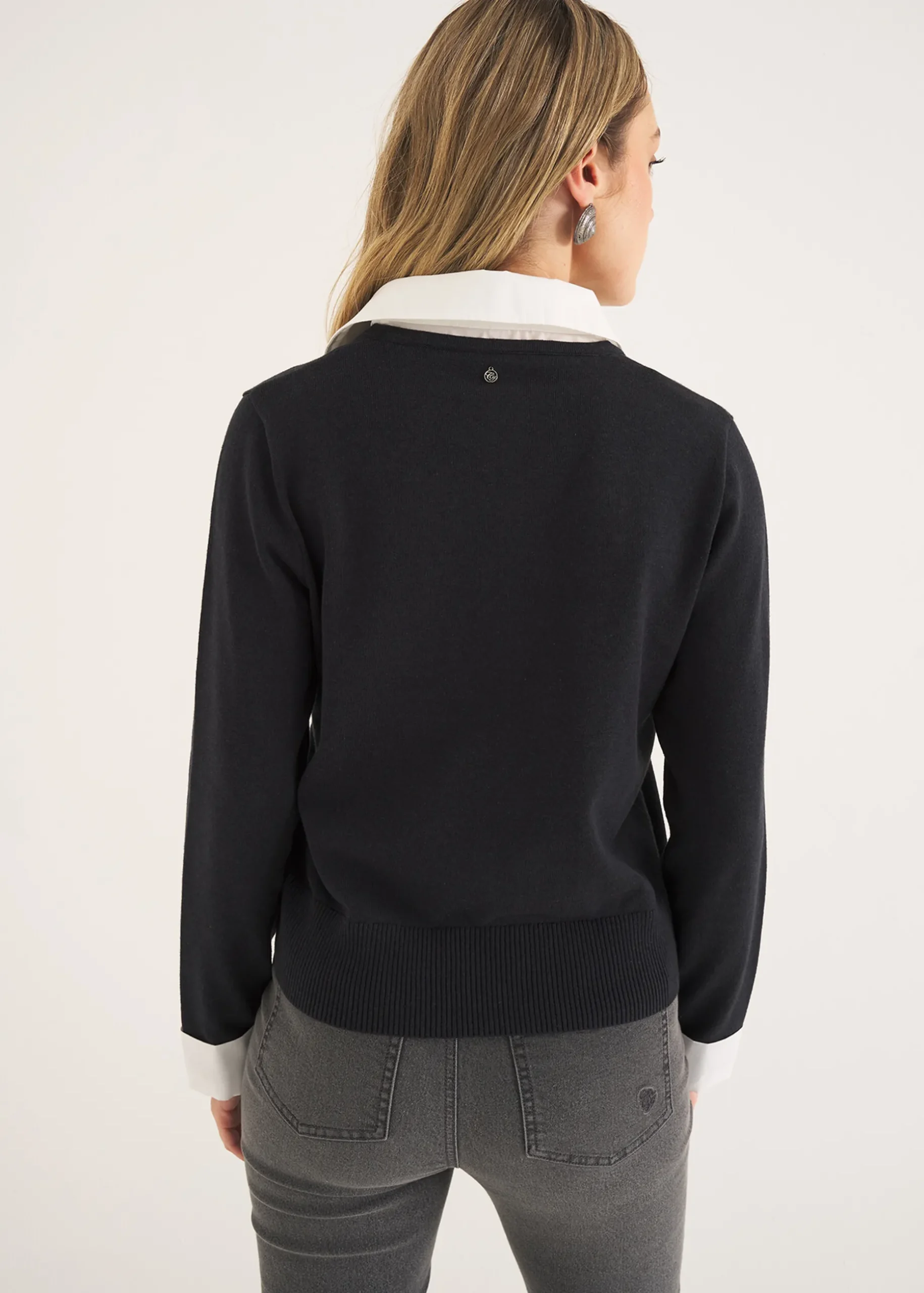 Cardigan Crazy con dettagli camicia