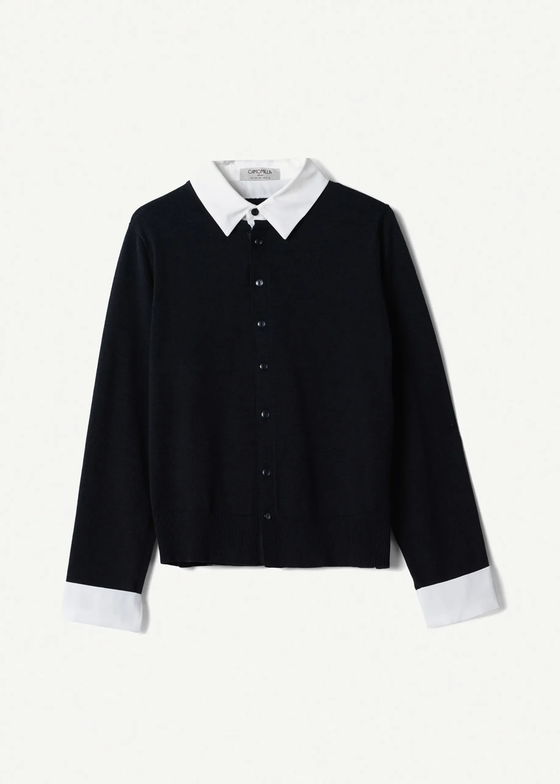 Cardigan Crazy con dettagli camicia
