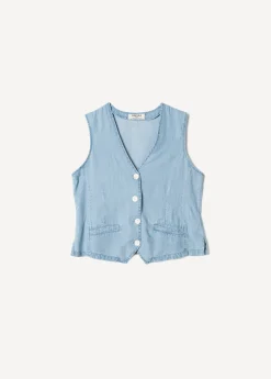 Gilet Genge in cotone e lino