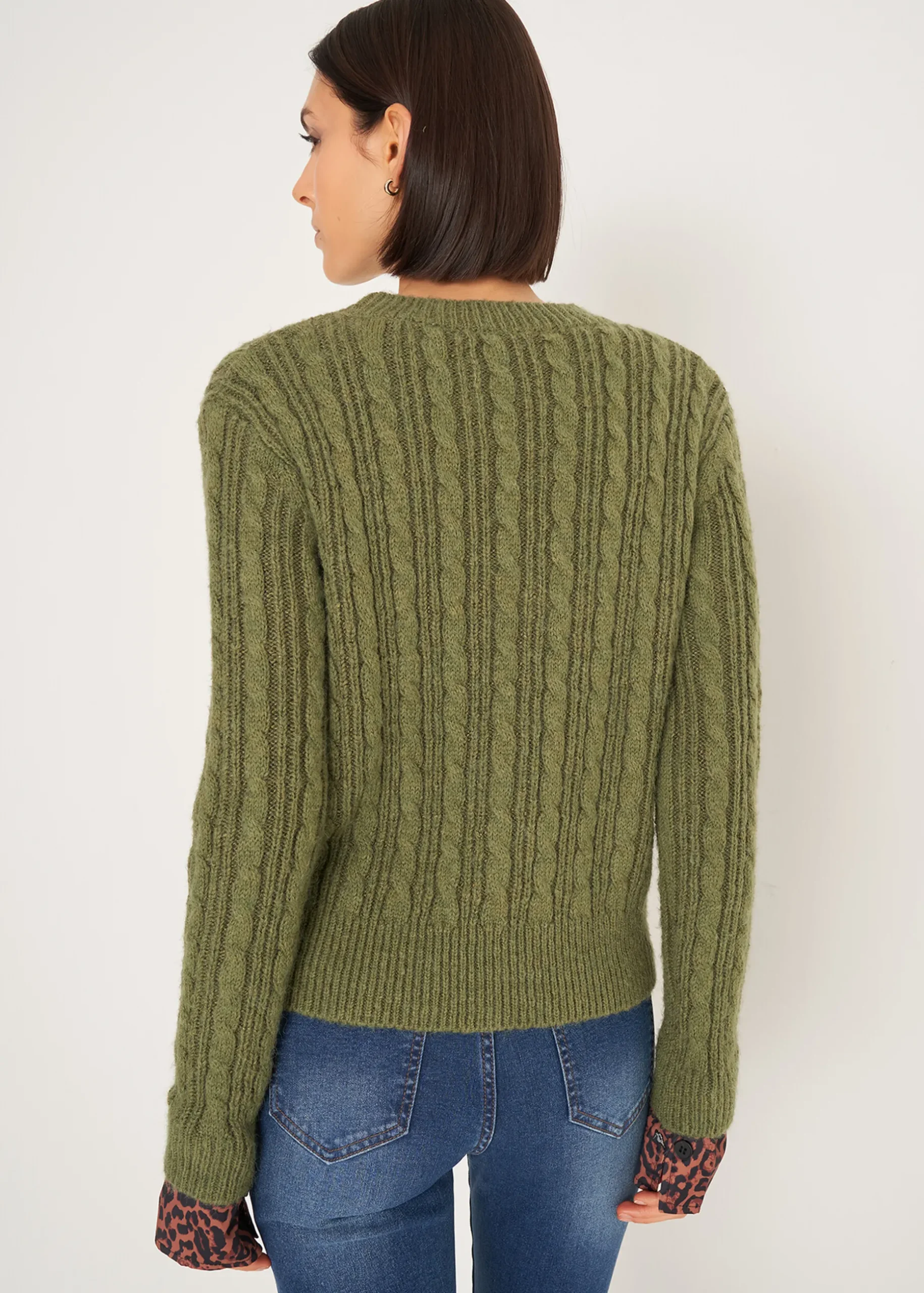 Maglia Malvin a coste con dettagli maculati
