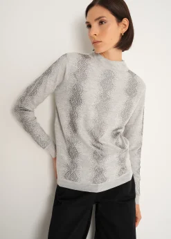 Maglia Margot mezzo collo con strass