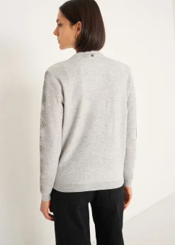 Maglia Margot mezzo collo con strass