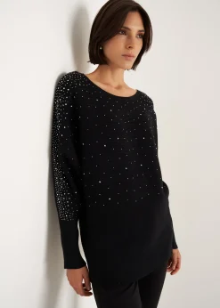 Maglia Marlena con strass all over