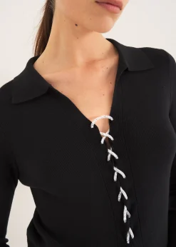 Maglia Melissa con laccetto strass