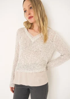 Maglia Met con rouche satin