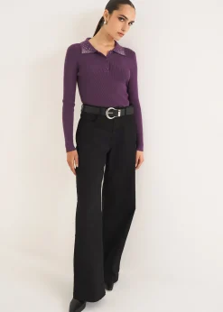 Maglia polo Mendy con strass