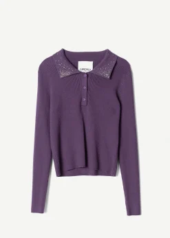 Maglia polo Mendy con strass