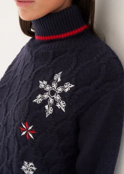 Maglione Melodie natalizio con collo alto