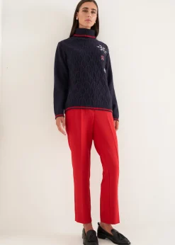 Maglione Melodie natalizio con collo alto