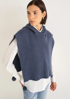 Mantella Mora con cappuccio e pon pon