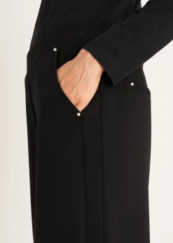 Pantaloni Pablo in maglia con perle