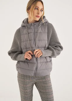Piumino Path con maniche in maglia