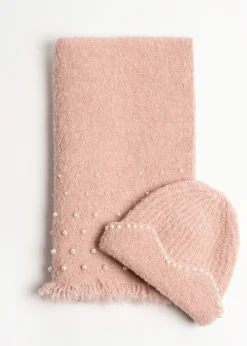 Sciarpa Sylk con ricamo di perle