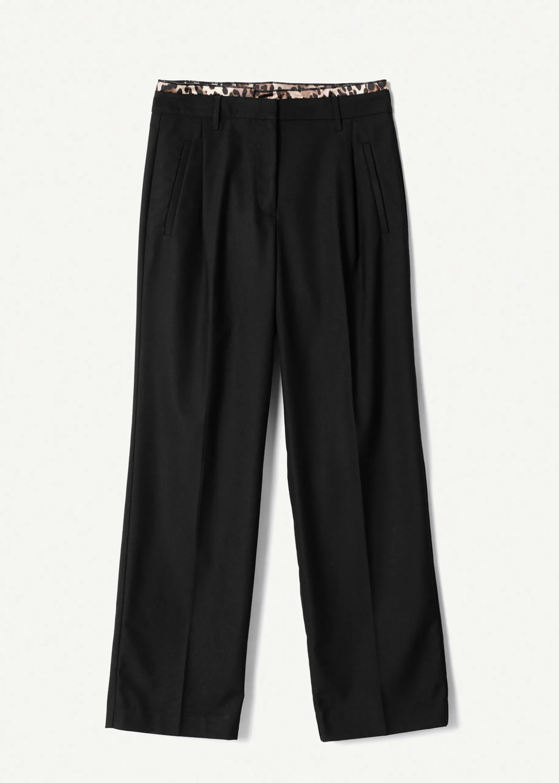 Tailleur Maculato con Pantalone a Gamba Larga
