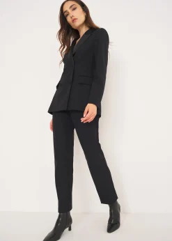 Tailleur Smoking con Rever in Satin