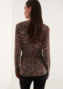 T-shirt Sandra con arricciatura in vita