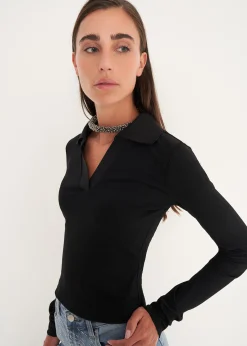 T-shirt Seymur con collo a camicia